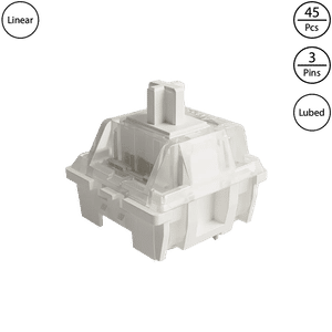Akko Gateron White (Lubed, 45 pcs)